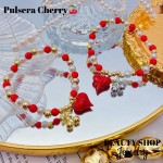 pulsera cereza oro chino