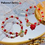 pulsera cereza oro chino