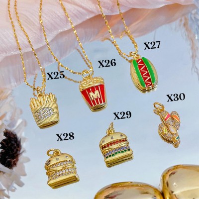 #X cadena con dije oro chino 18 k