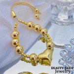 pulsera oro chino con corazon 13.5&