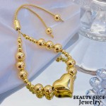pulsera oro chino con corazon 13.5&