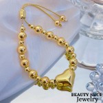 pulsera oro chino con corazon 13.5&