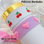 pulsera tela estampada