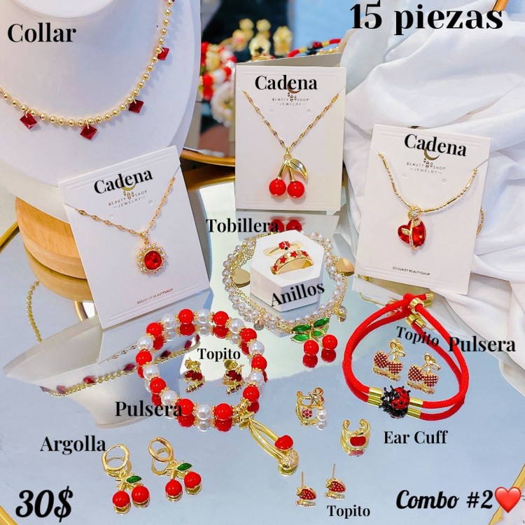 combo cereza 30$  15 piezas 