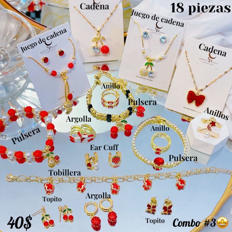 combo cereza 40$ 18 piezas