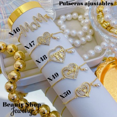 Pulsera ajustable oro chino (50 modelo) (9.50&)）