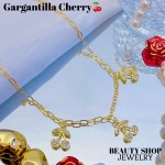 cadena eslabon con dije cereza oro chino