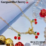 cadena eslabon con dije cereza oro chino