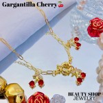 cadena eslabon con dije cereza oro chino