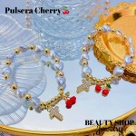pulsera cereza oro chino