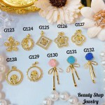 #G Cadena con dije lujo solo dije 1.85$ （12.50&-14& con cadena ajustable)con ajustable 2.70$