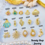#G Cadena con dije lujo solo dije 1.85$ （12.50&-14& con cadena ajustable)con ajustable 2.70$