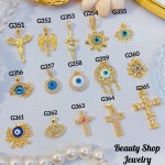 #G Cadena con dije lujo solo dije 1.85$ （12.50&-14& con cadena ajustable)con ajustable 2.70$