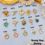 #G Cadena con dije lujo solo dije 1.85$ （12.50&-14& con cadena ajustable)con ajustable 2.70$