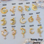 #G Cadena con dije lujo solo dije 1.85$ （12.50&-14& con cadena ajustable)con ajustable 2.70$