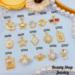 #G Cadena con dije lujo solo dije 1.85$ （12.50&-14& con cadena ajustable)con ajustable 2.70$