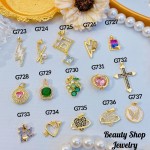 #G Cadena con dije lujo solo dije 1.85$ （12.50&-14& con cadena ajustable)con ajustable 2.70$