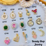#G Cadena con dije lujo solo dije 1.85$ （12.50&-14& con cadena ajustable)con ajustable 2.70$