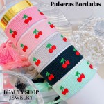pulsera tela estampada