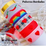 pulsera tela estampada