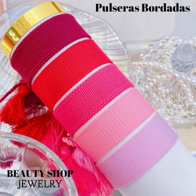 pulsera tela color 