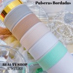 pulsera tela color 