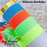 pulsera tela color 
