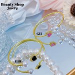 Pulseras Rígida Oro Chino Con Piedra Elegante 16&&