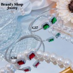 Pulseras Rígida Oro Chino Con Piedra Elegante 16&&