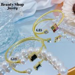 Pulseras Rígida Oro Chino Con Piedra Elegante 16&&