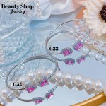 Pulseras Rígida Oro Chino Con Piedra Elegante 16&&