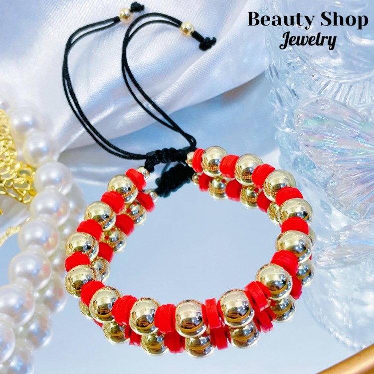 pulsera color ajustable de hilo 9.50&