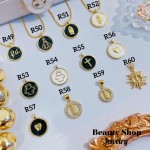#R Cadena con  Dijes Figura Oro Chino (11&ajustable) (solo.dije1.4$)