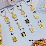 #R Cadena con  Dijes Figura Oro Chino (11&ajustable) (solo.dije1.4$)