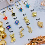 #R Cadena con  Dijes Figura Oro Chino (11&ajustable) (solo.dije1.4$)