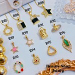 #R Cadena con  Dijes Figura Oro Chino (11&ajustable) (solo.dije1.4$)
