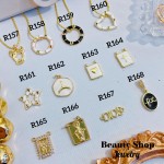 #R Cadena con  Dijes Figura Oro Chino (11&ajustable) (solo.dije1.4$)