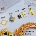 #R Cadena con  Dijes Figura Oro Chino (11&ajustable) (solo.dije1.4$)