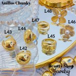 #L Anillos Tipo Chunky Oro Chino 9.50&