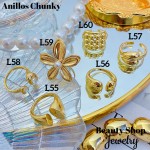 #L Anillos Tipo Chunky Oro Chino 9.50&