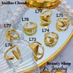 #L Anillos Tipo Chunky Oro Chino 9.50&