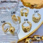 #L Anillos Tipo Chunky Oro Chino 9.50&