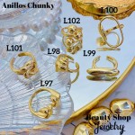 #L Anillos Tipo Chunky Oro Chino 9.50&