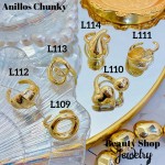 #L Anillos Tipo Chunky Oro Chino 9.50&