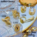 #L Anillos Tipo Chunky Oro Chino 9.50&