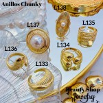 #L Anillos Tipo Chunky Oro Chino 9.50&