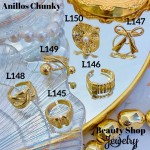 #L Anillos Tipo Chunky Oro Chino 9.50&
