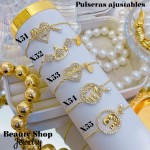 Pulsera ajustable oro chino (50 modelo) (9.50&)）
