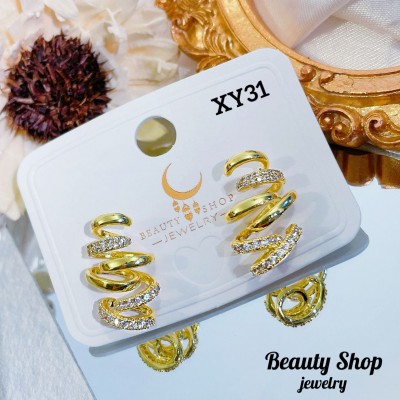 #XY zarcillo lujos oro chino18k