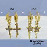 #+ zarcillo oro chino lujos 9&